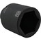 Dynamic 1" Drive Deep Socket, Black Phosphate, Tools 2-9/16" X 1" Drive, 6 Point Deep Length D025582 - alternate 3